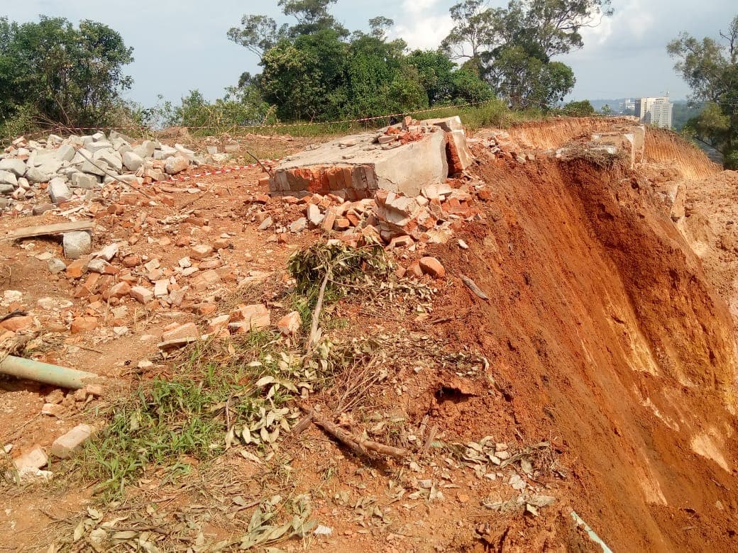 Cleared construction ground before further excavation