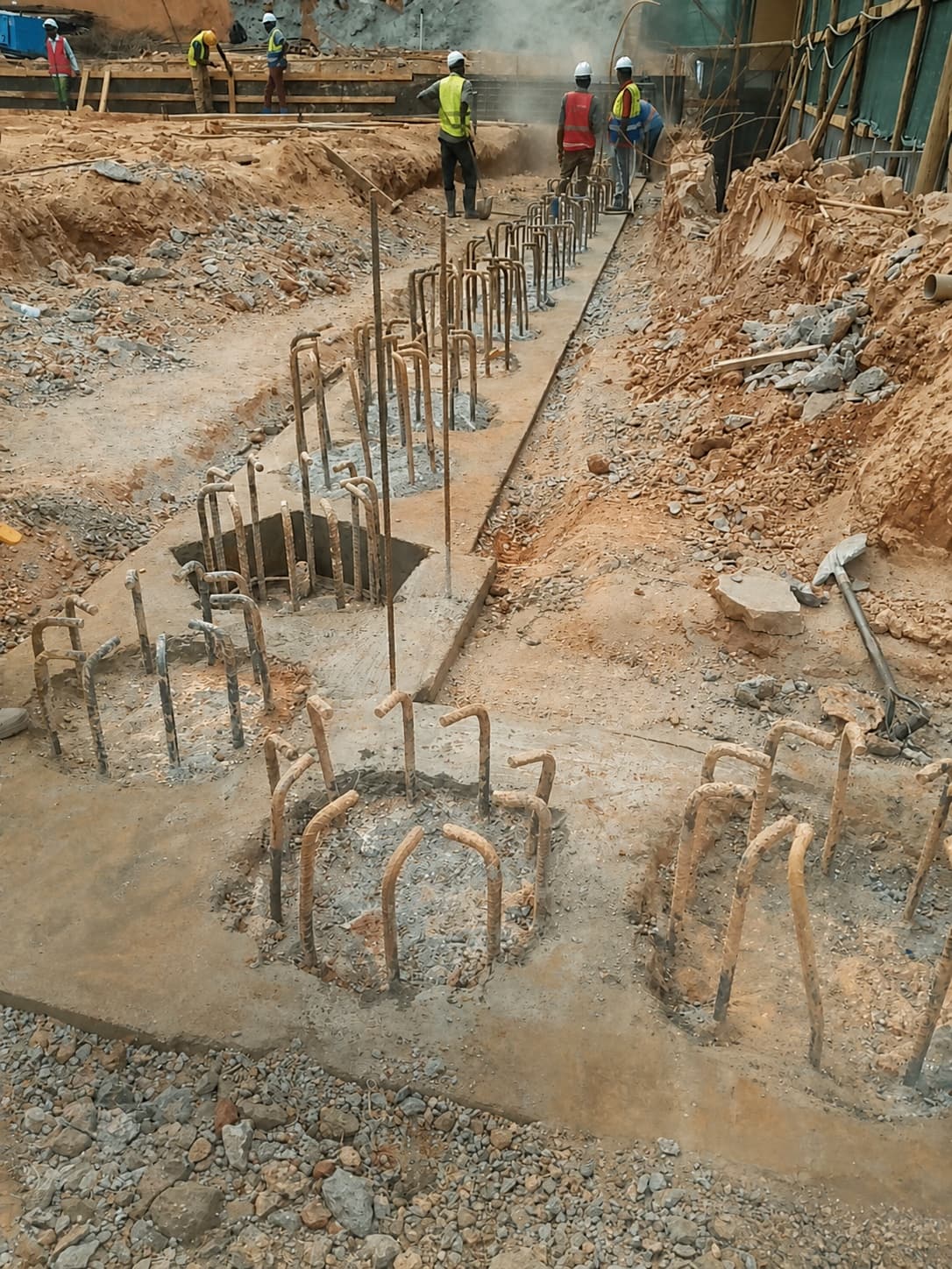 Construction work related to the service